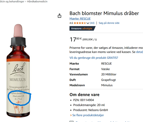 Mimulus/Abeblomst fra Nelsons Ltd. hos Amazon